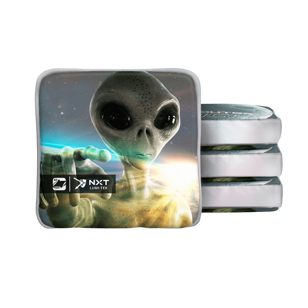 Get Outer My Space Aqua NXT Lumi - Tek Cornhole Bags, - American Cornhole Association