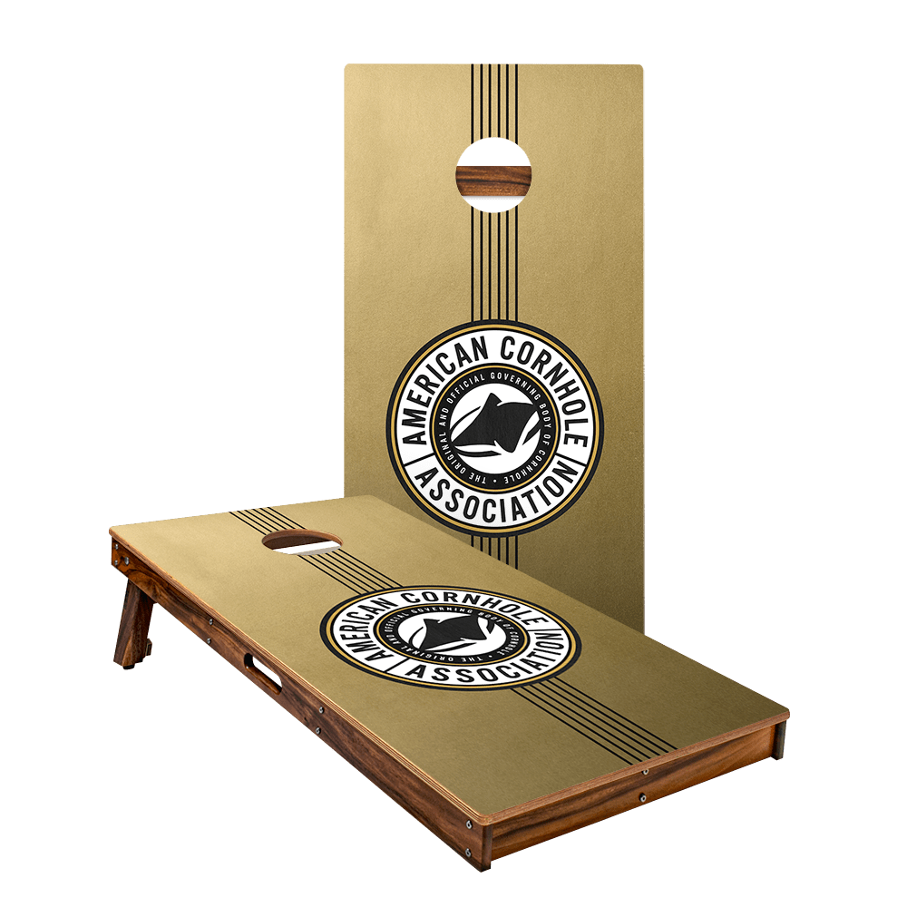 Gold Champ Stripes Gold Series Cornhole Boards - American Cornhole Association