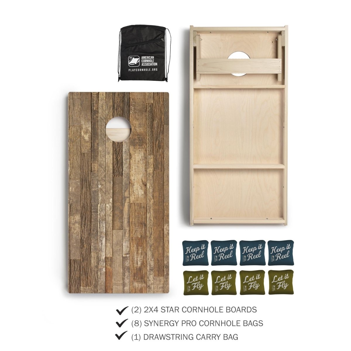 Gone Fishin' Signature Cornhole Set with Pro Bags -  | American Cornhole Association