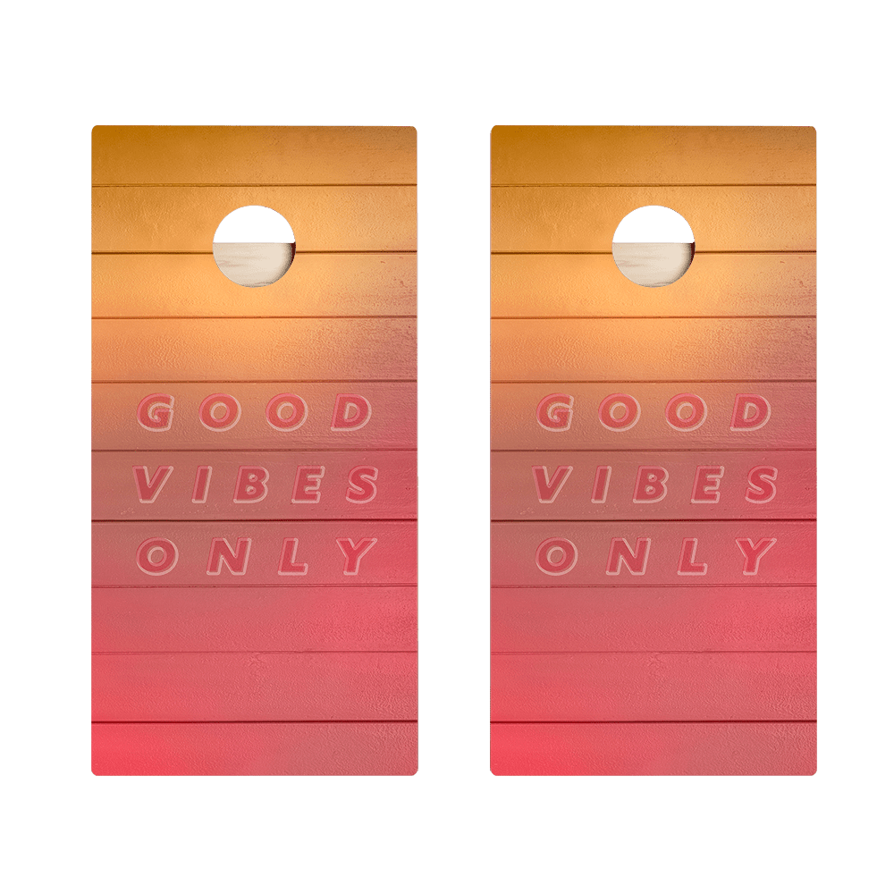 Good Vibes Only Star Cornhole Boards, - American Cornhole Association