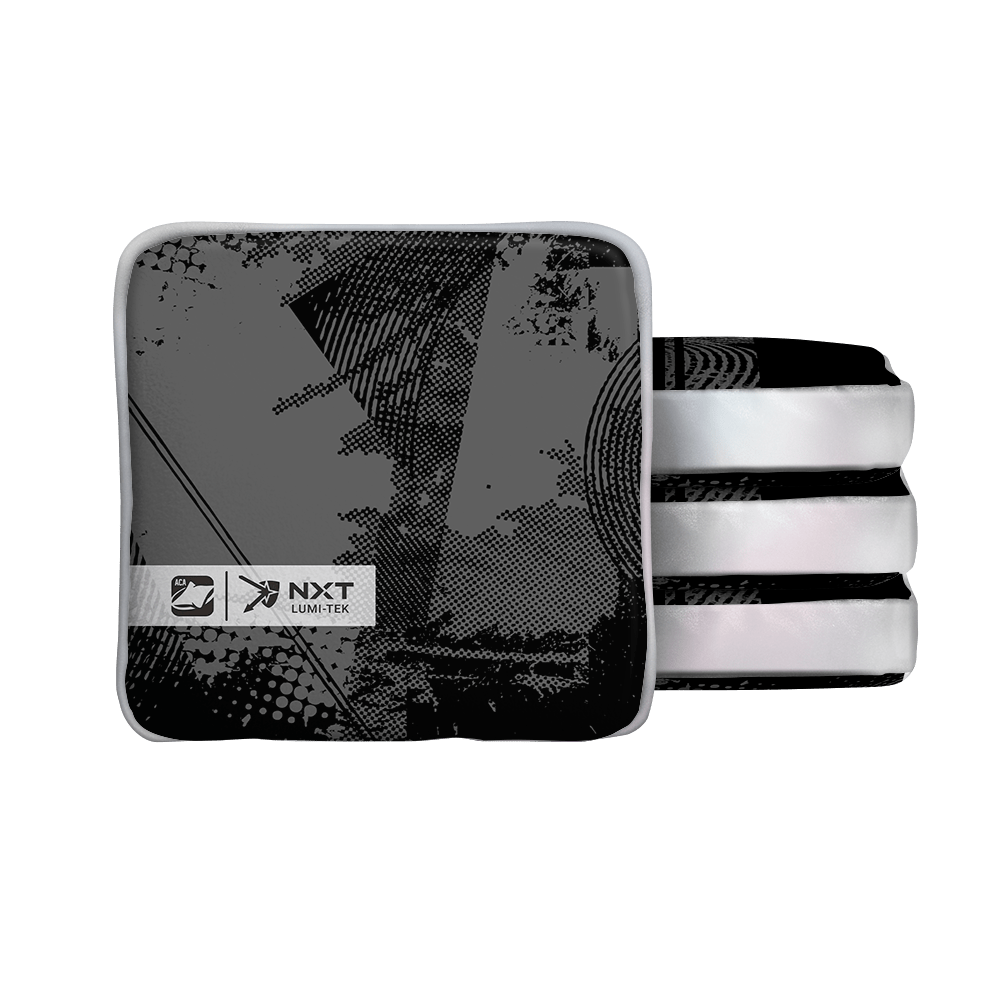 Grunge Black NXT Lumi - Tek Cornhole Bags, - American Cornhole Association
