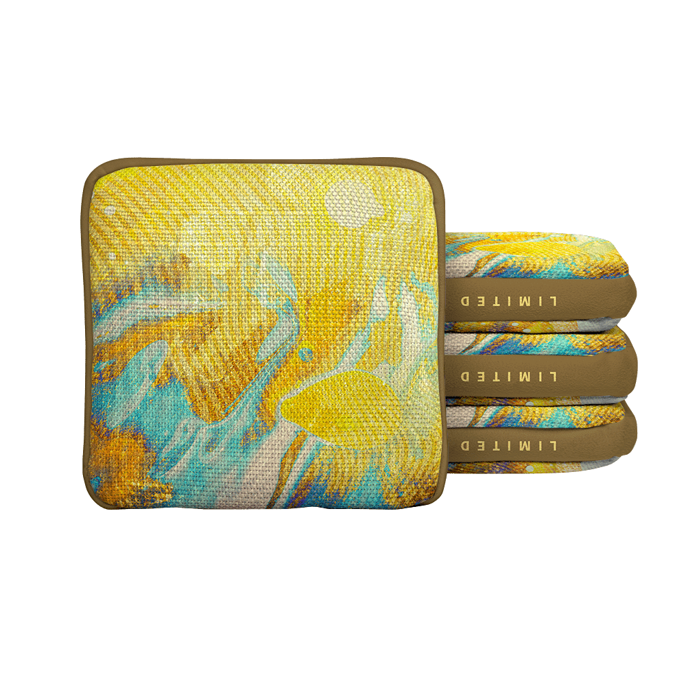 Grunge David (Yellow) Limited Edition Synergy Edge Cornhole Bags | 08.24 Drop, - American Cornhole Association