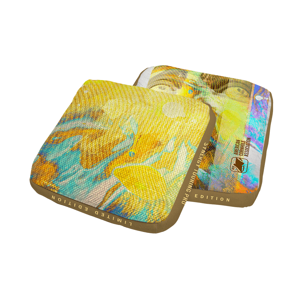 Grunge David (Yellow) Limited Edition Synergy Edge Cornhole Bags | 08.24 Drop, - American Cornhole Association