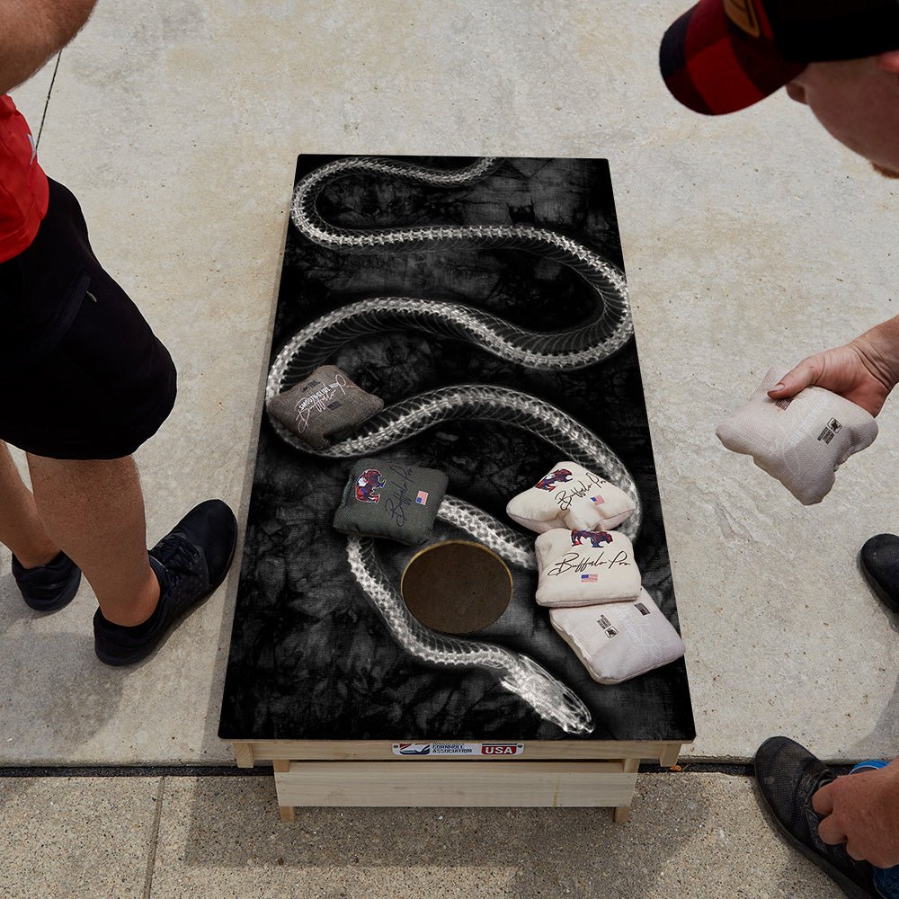 Grunge Snake Bones Star Cornhole Boards - ACA - 000527 | American Cornhole Association