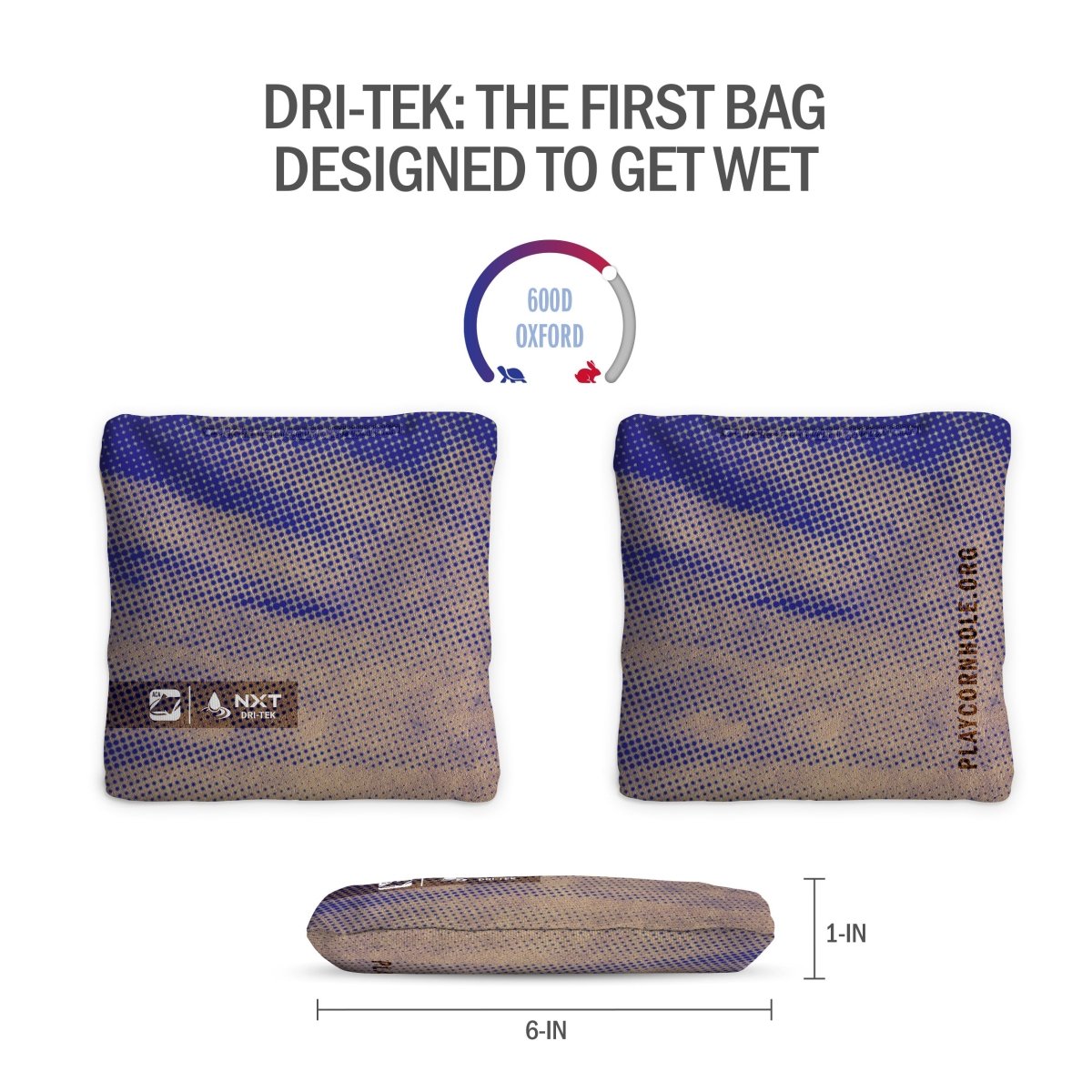Halftone Horizon Blue NXT Dri - Tek Cornhole Bags, - American Cornhole Association