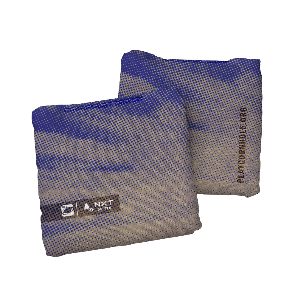 Halftone Horizon Blue NXT Dri - Tek Cornhole Bags, - American Cornhole Association