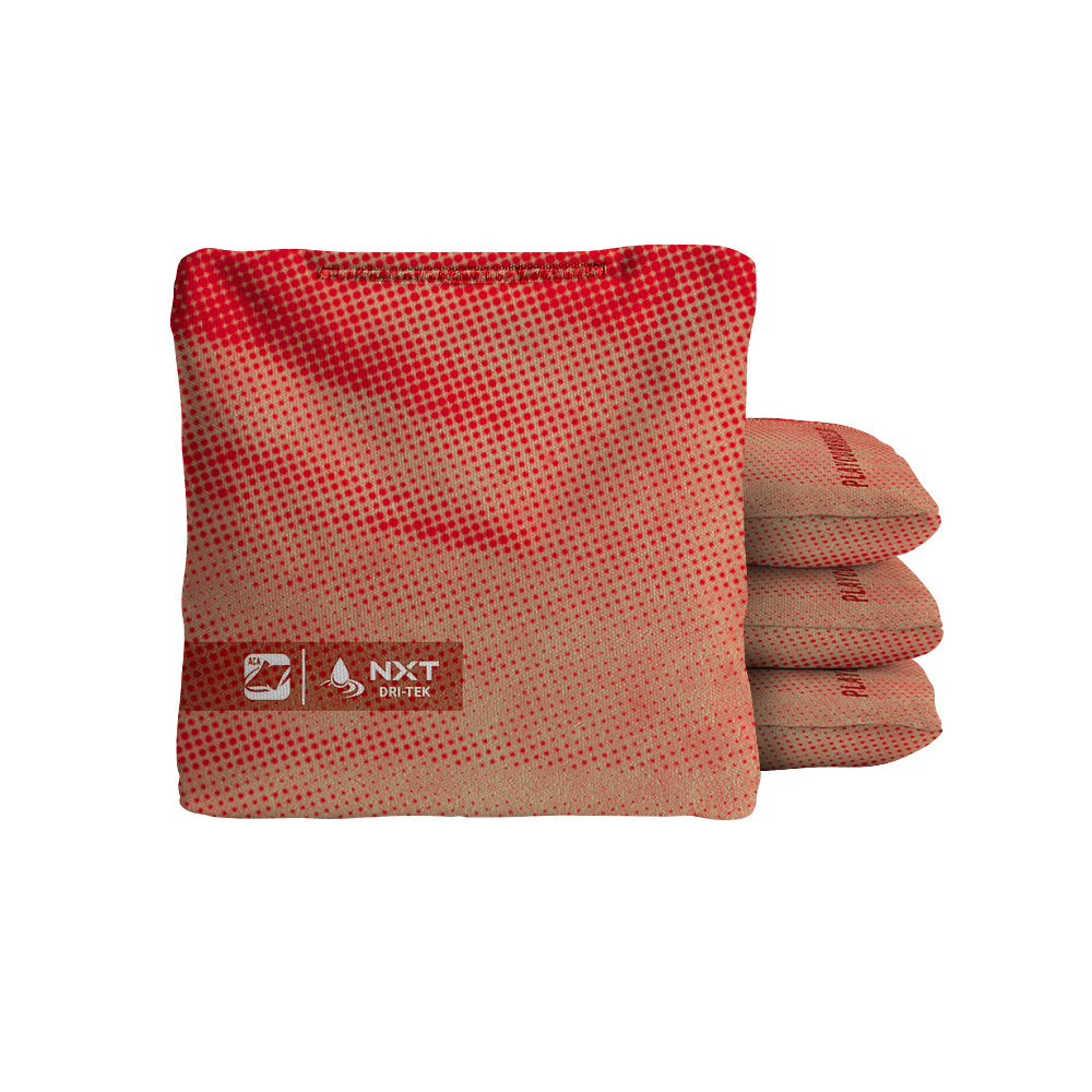 Halftone Horizon Red NXT Dri - Tek Cornhole Bags, - American Cornhole Association