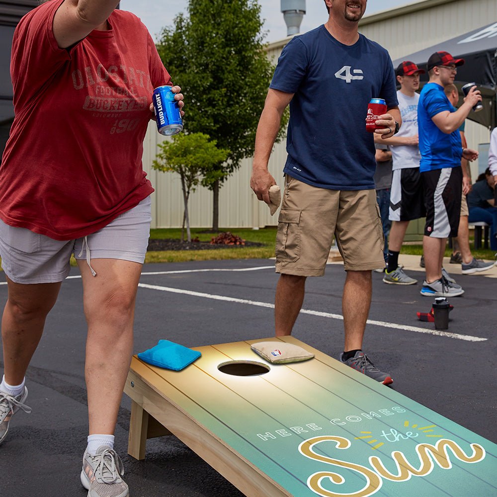 Here Comes The Sun Star Cornhole Boards - ACA - 000276 | American Cornhole Association