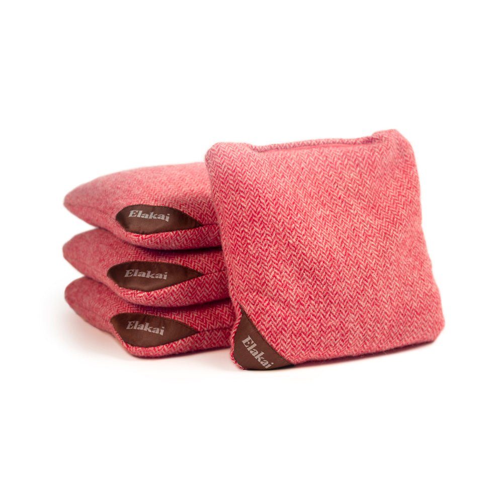 Herringbone Cornhole Bags, Cardinal Red - American Cornhole Association