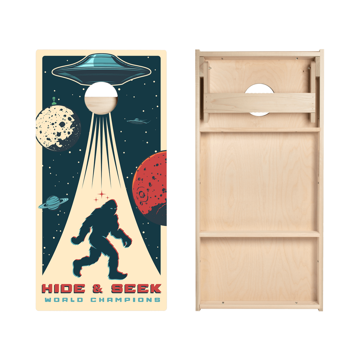Hide & Seek Sasquatch Star Cornhole Boards - ACA - 000480 | American Cornhole Association