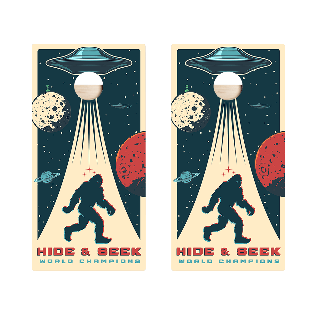 Hide & Seek Sasquatch Star Cornhole Boards - ACA - 000480 | American Cornhole Association