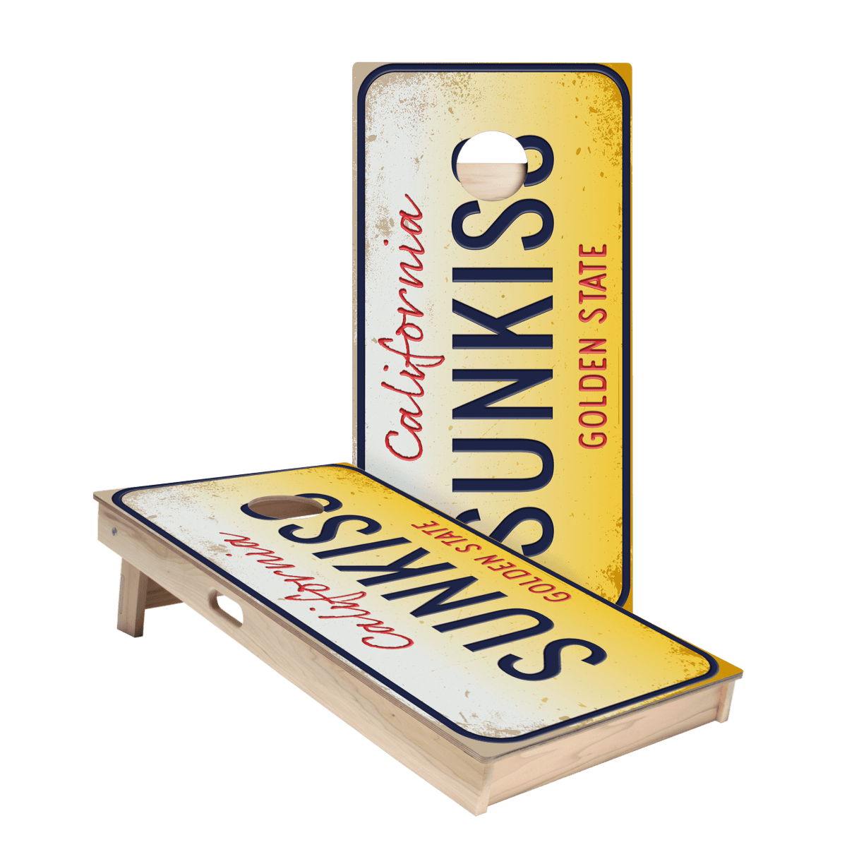 Home State License Plate California Star Cornhole Boards, - American Cornhole Association