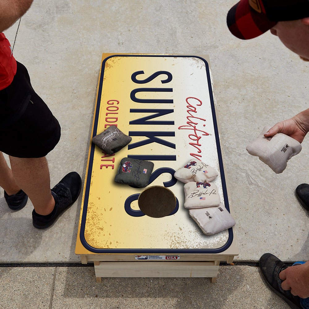 Home State License Plate California Star Cornhole Boards, - American Cornhole Association