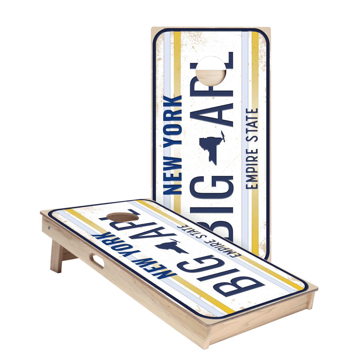 Home State License Plate New York Star Cornhole Boards, - American Cornhole Association