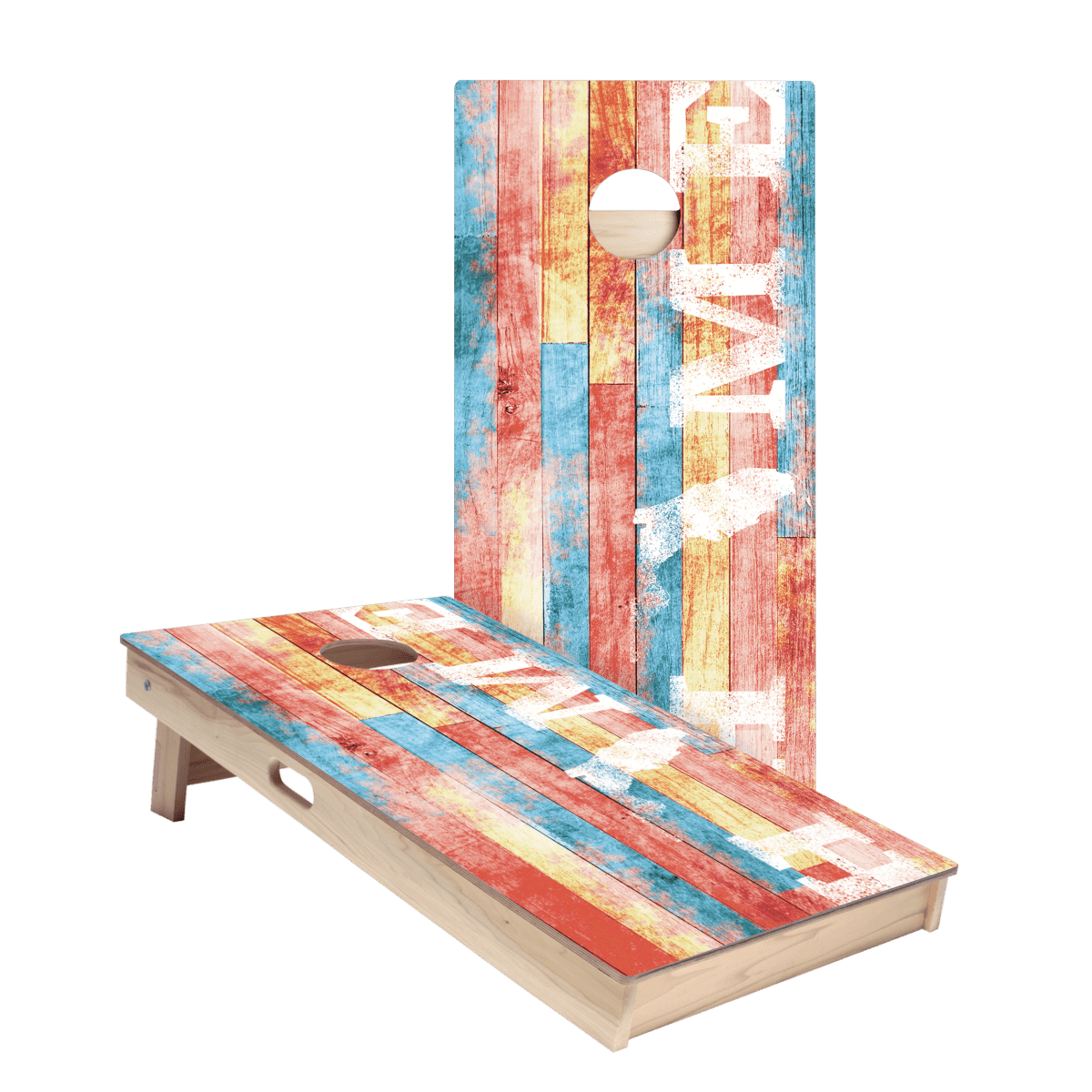 Home State Painted Wood Florida Star Cornhole Boards - ACA - 000345 | American Cornhole Association