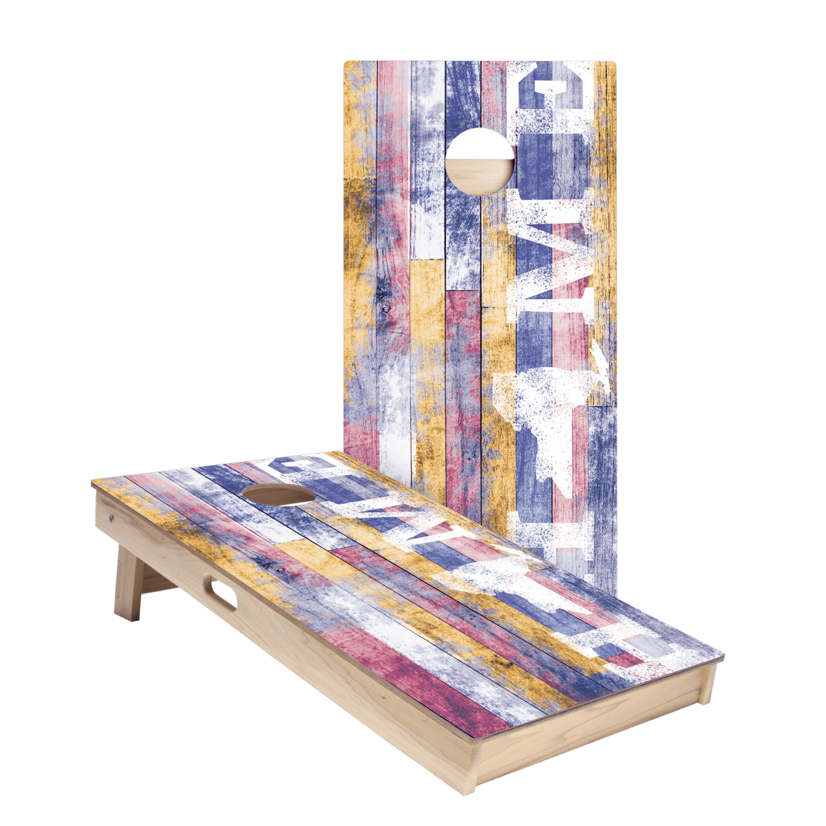 Home State Painted Wood New York Star Cornhole Boards, - American Cornhole Association