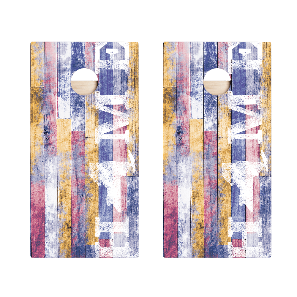 Home State Painted Wood New York Star Cornhole Boards, - American Cornhole Association