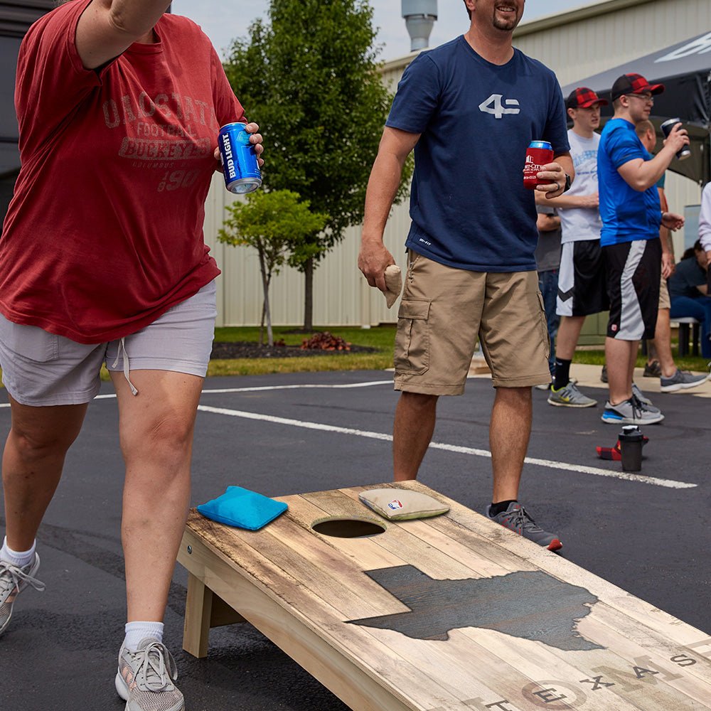Home State Rustic Wood Texas Star Cornhole Boards - ACA - 000357 | American Cornhole Association