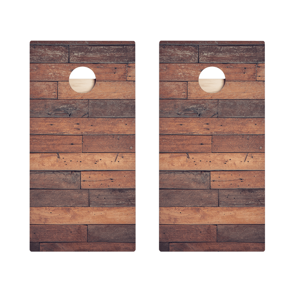 Horizontal Rustic Wood Star Cornhole Boards - ACA - 000383 | American Cornhole Association