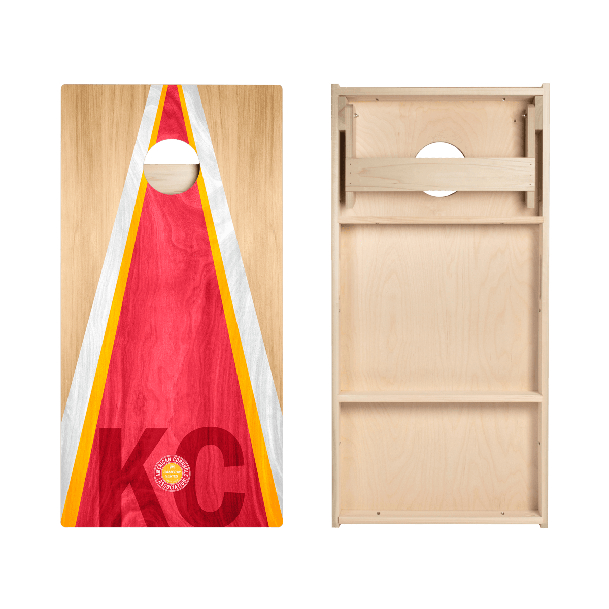 Kansas City Football Gameday Classic Triangle Star Cornhole Boards, - American Cornhole Association