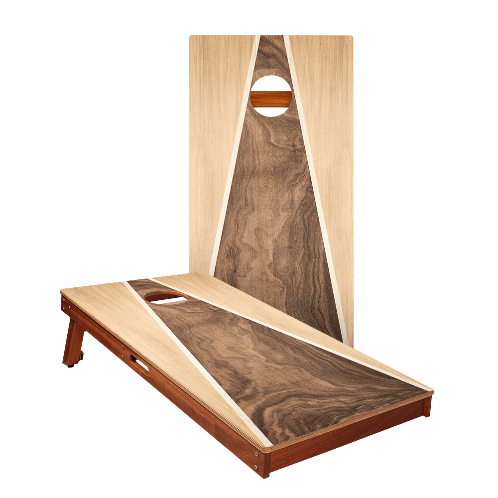 Light Swirl Triangle Silver Series Cornhole Boards - American Cornhole Association