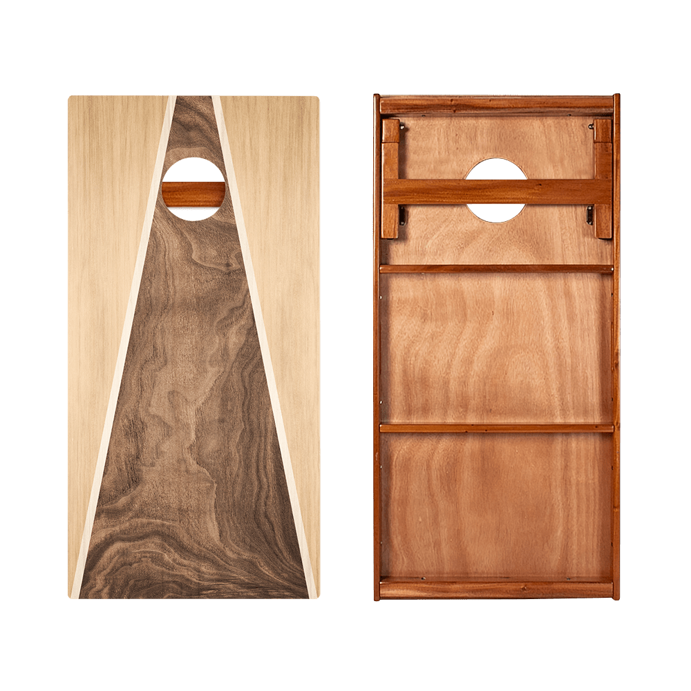 Light Swirl Triangle Silver Series Cornhole Boards - American Cornhole Association