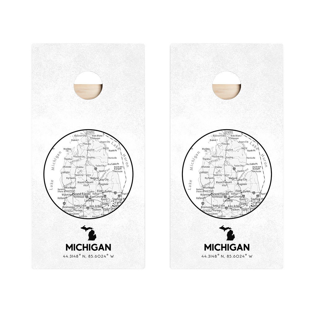 Michigan State Map Star Cornhole Boards, - American Cornhole Association