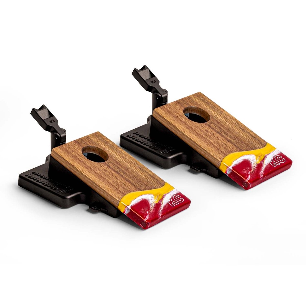 Mini Tabletop Resin Cornhole Set | Gameday Collection - Kansas City EGDC-02 | American Cornhole Association