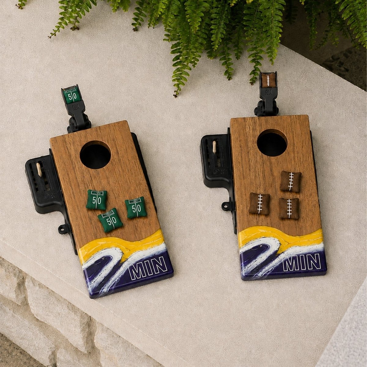 Mini Tabletop Resin Cornhole Set | Gameday Collection - Minnesota EGDC-07 | American Cornhole Association