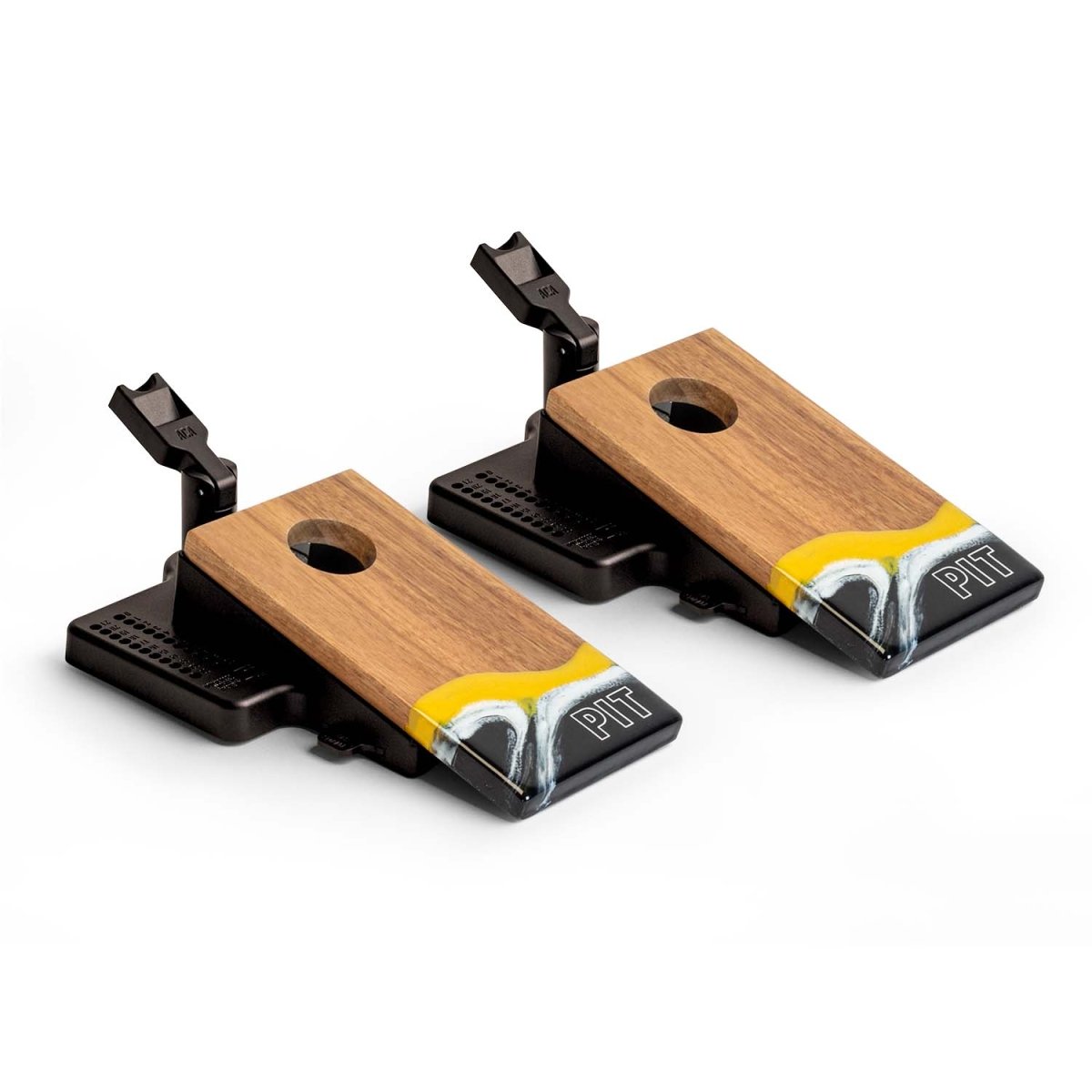 Mini Tabletop Resin Cornhole Set | Gameday Collection - Pittsburgh EGDC-04 | American Cornhole Association