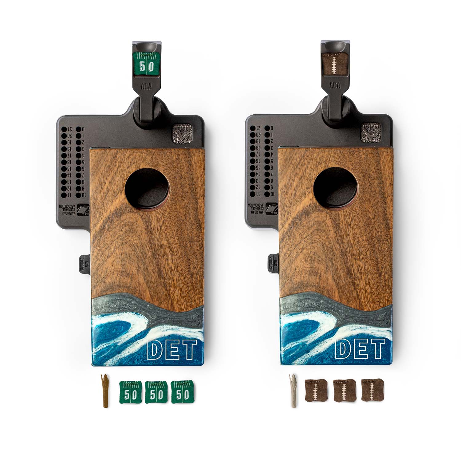 Mini Tabletop Resin Cornhole Set | Gameday Collection