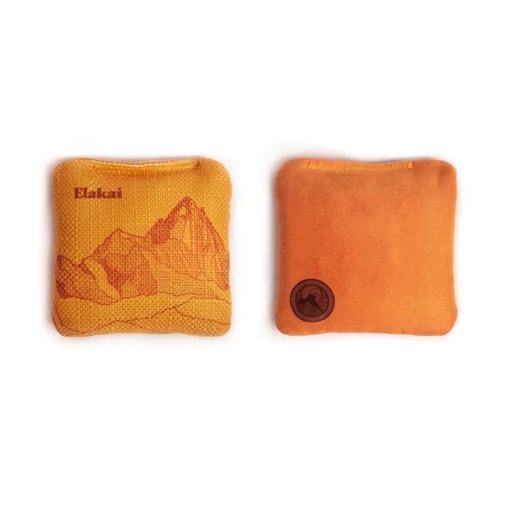 Mount Elakai Travel - Size Cornhole Bags, Marigold Yellow - American Cornhole Association