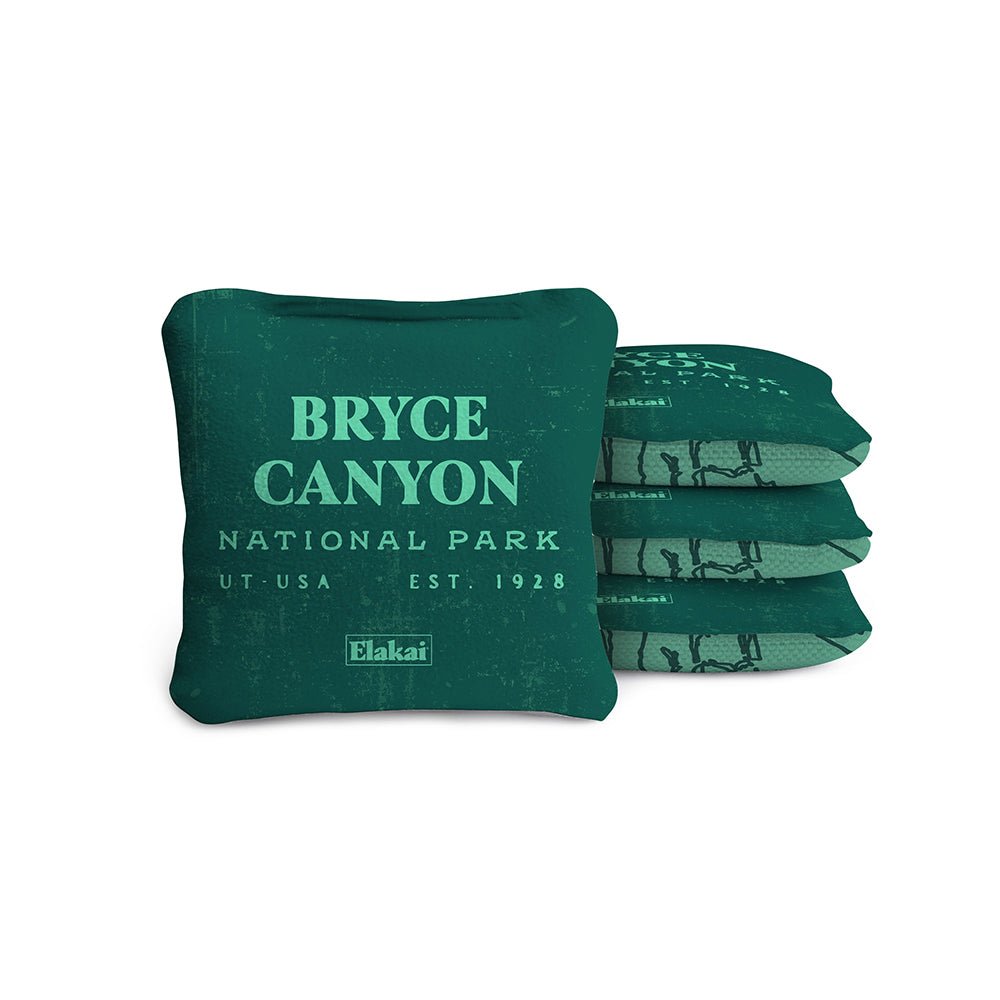 National Parks Bryce Canyon Travel - Size Cornhole Bags, Green - American Cornhole Association