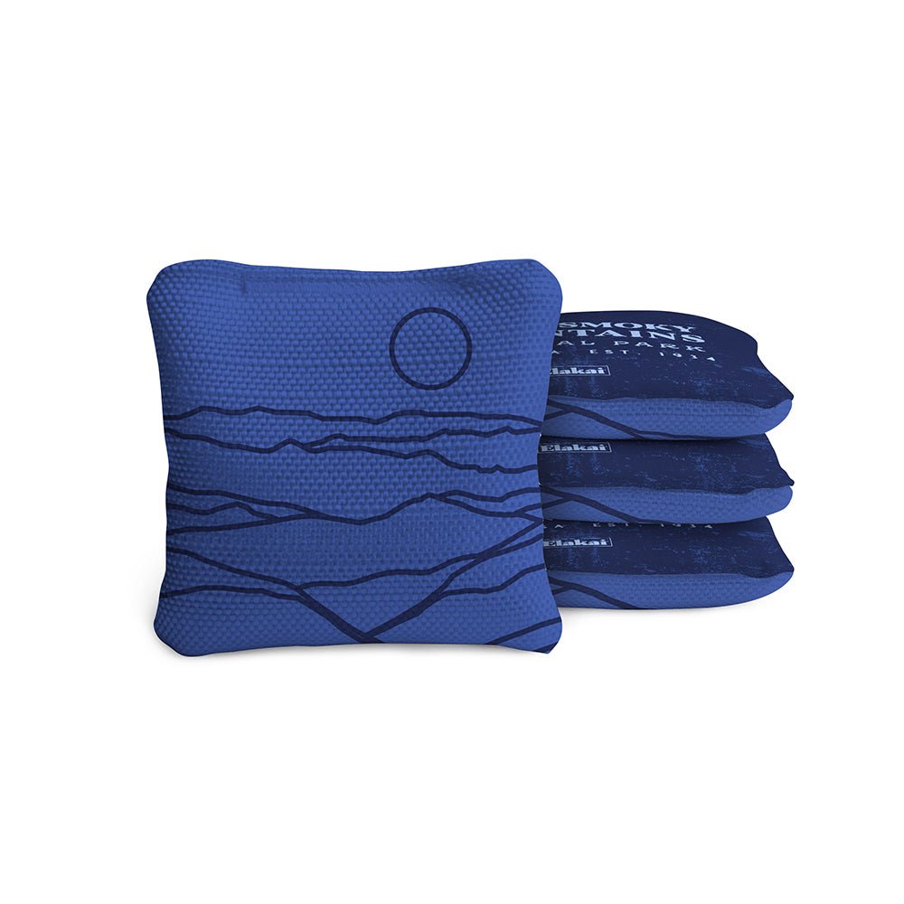 National Parks Great Smoky Mountains Travel - Size Cornhole Bags, Blue - American Cornhole Association