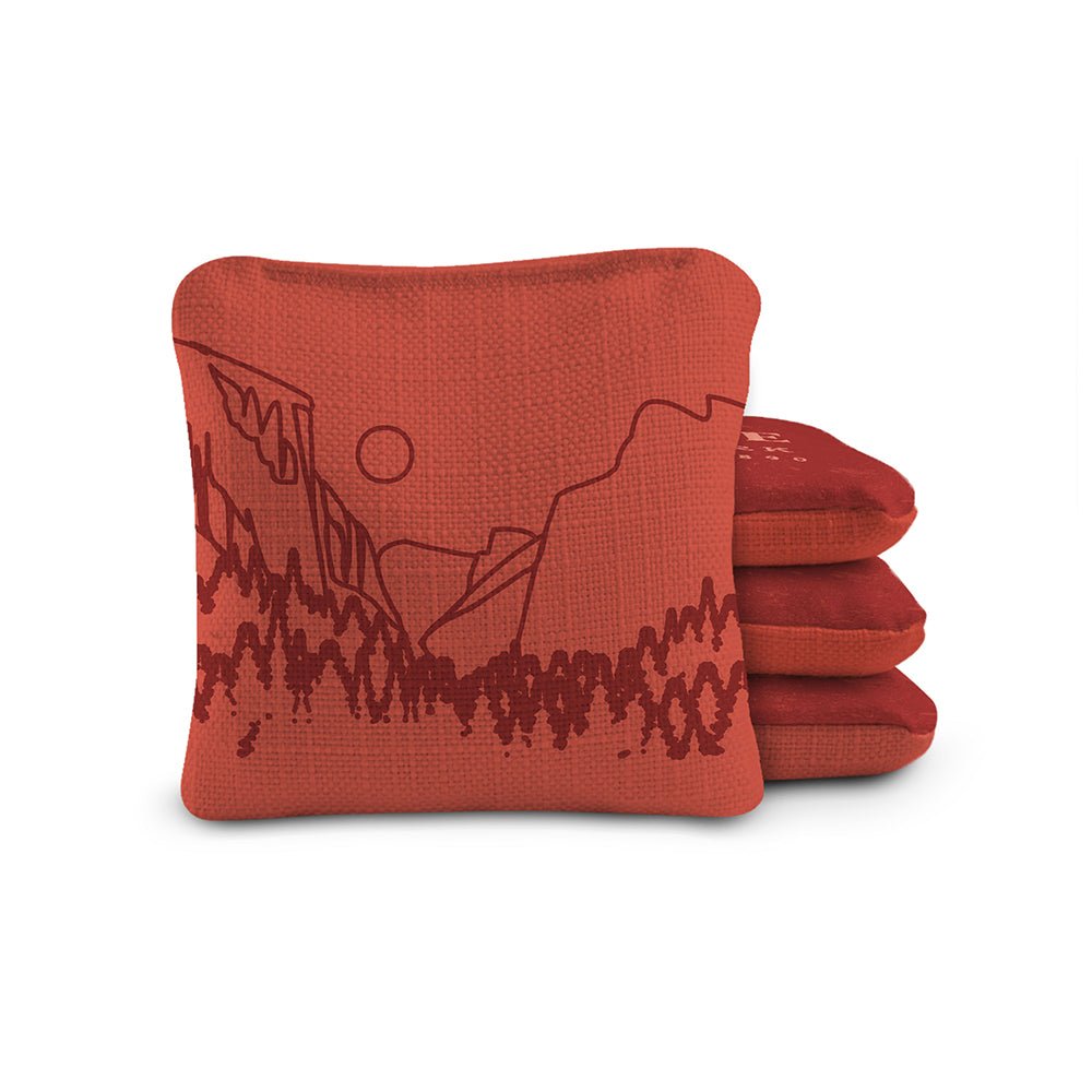 National Parks Yosemite Cornhole Bags, Scarlet - American Cornhole Association