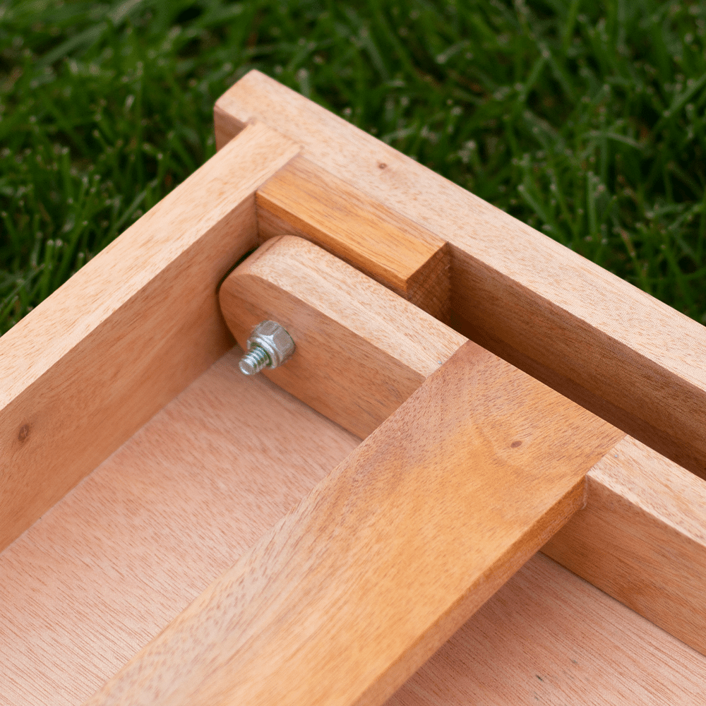 Natural & Gray Wood Triangle Backyard 2300 Cornhole Boards - WACA - 900418 | American Cornhole Association
