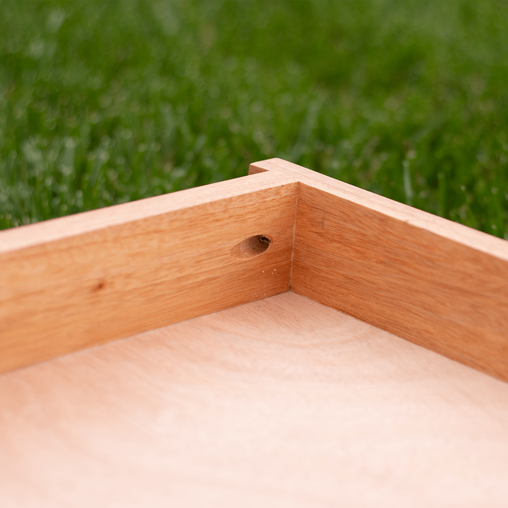 Natural & Gray Wood Triangle Backyard 2300 Cornhole Boards - WACA - 900418 | American Cornhole Association