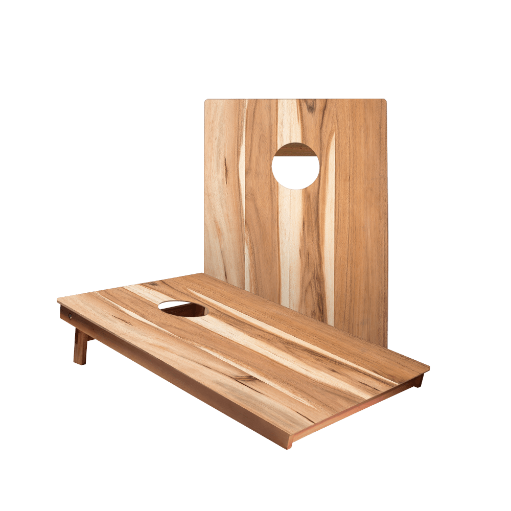 Natural Hickory Backyard 2300 Cornhole Boards - American Cornhole Association