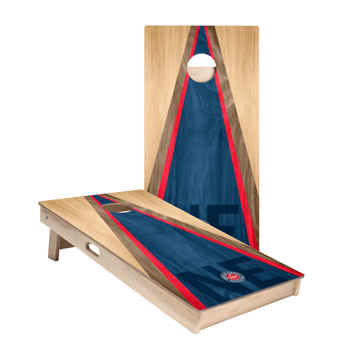 New England Football Gameday Classic Triangle Star Cornhole Boards, - American Cornhole Association
