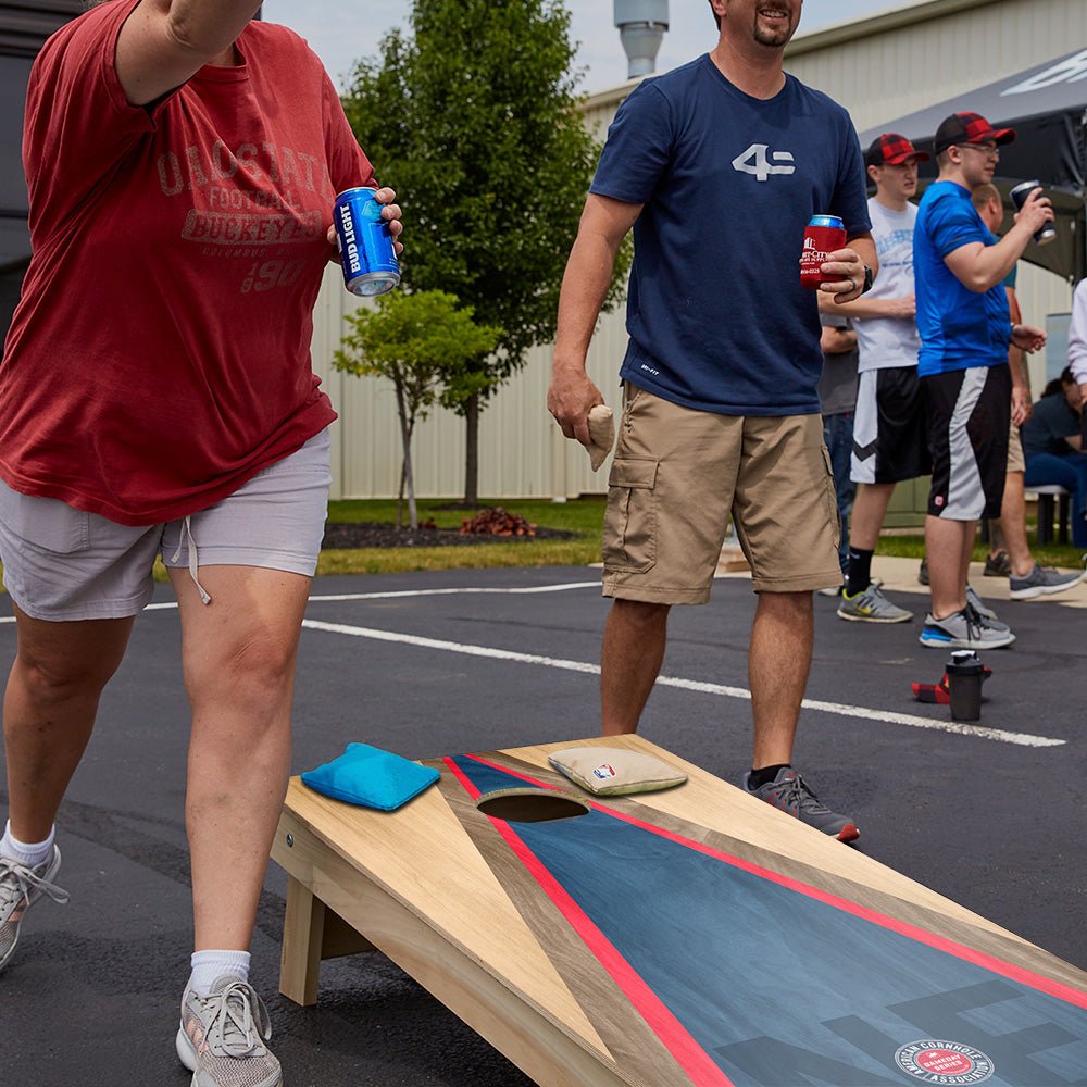 New England Football Gameday Classic Triangle Star Cornhole Boards - ACA - 000465 | American Cornhole Association