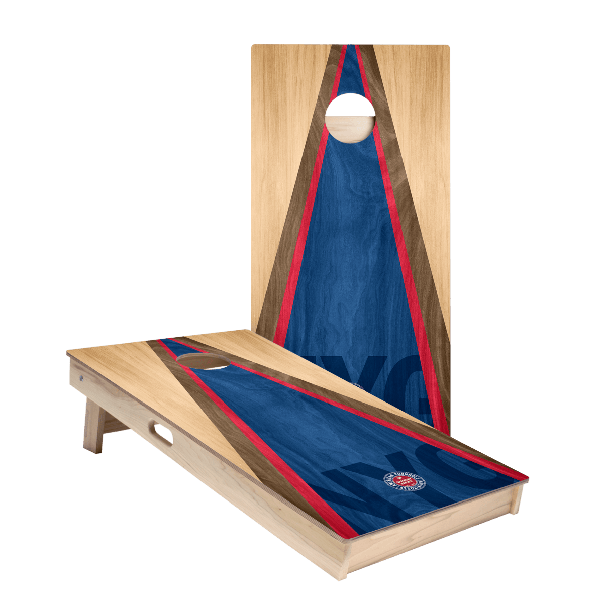 New York NYG Football Gameday Classic Triangle Star Cornhole Boards, - American Cornhole Association