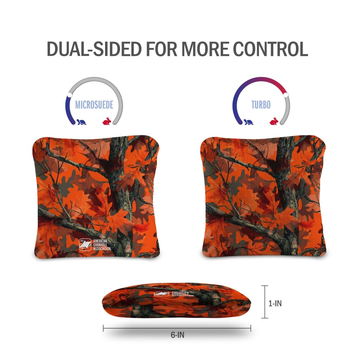 Orange Camo Synergy Pro Cornhole Bags - Orange 106208-381 | American Cornhole Association
