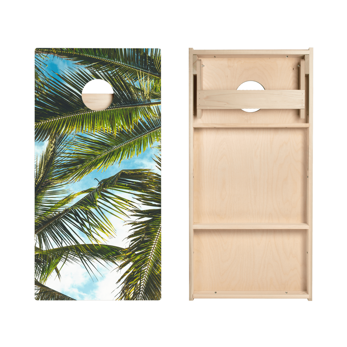 Palm Tree Sky Star Cornhole Boards, - American Cornhole Association