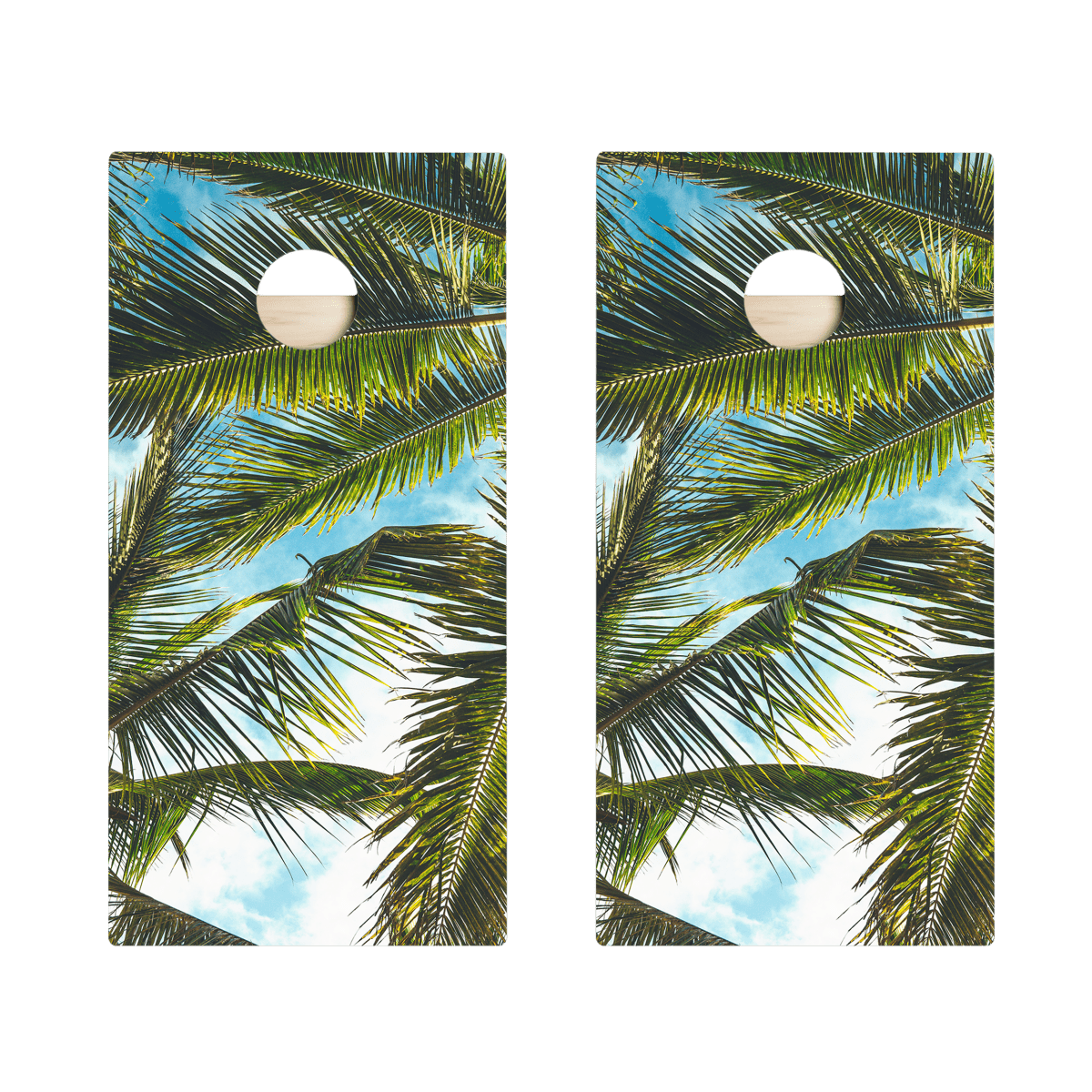 Palm Tree Sky Star Cornhole Boards, - American Cornhole Association