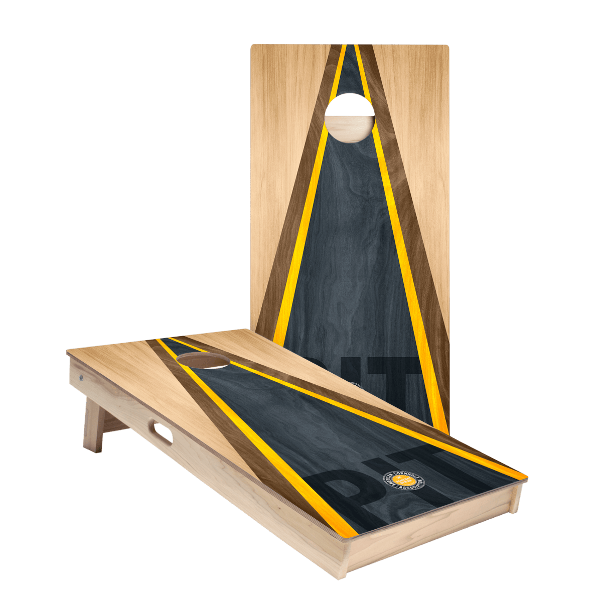 Pittsburgh Football Gameday Classic Triangle Star Cornhole Boards, - American Cornhole Association