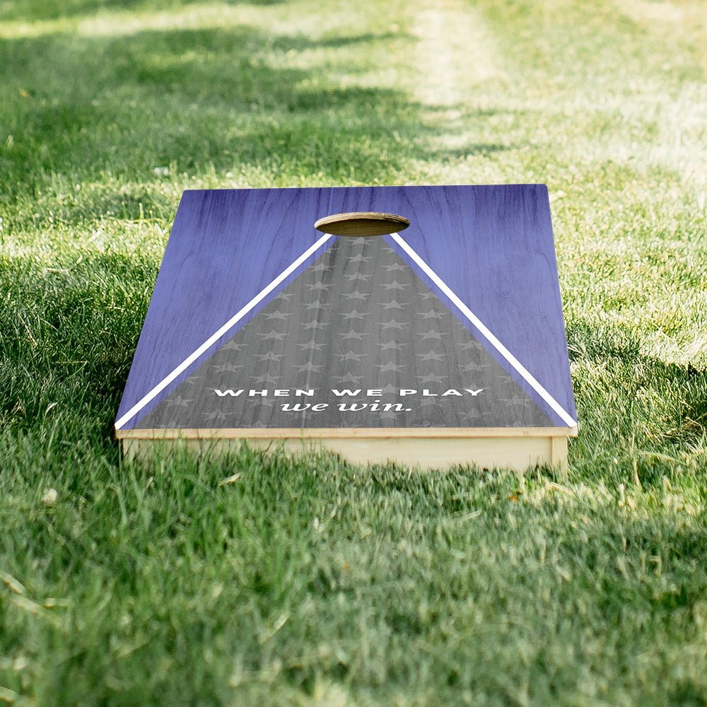 Play to Win Patriotic Limited Edition Star Cornhole Boards | 11.24 Drop - ACA - 000496 | American Cornhole Association
