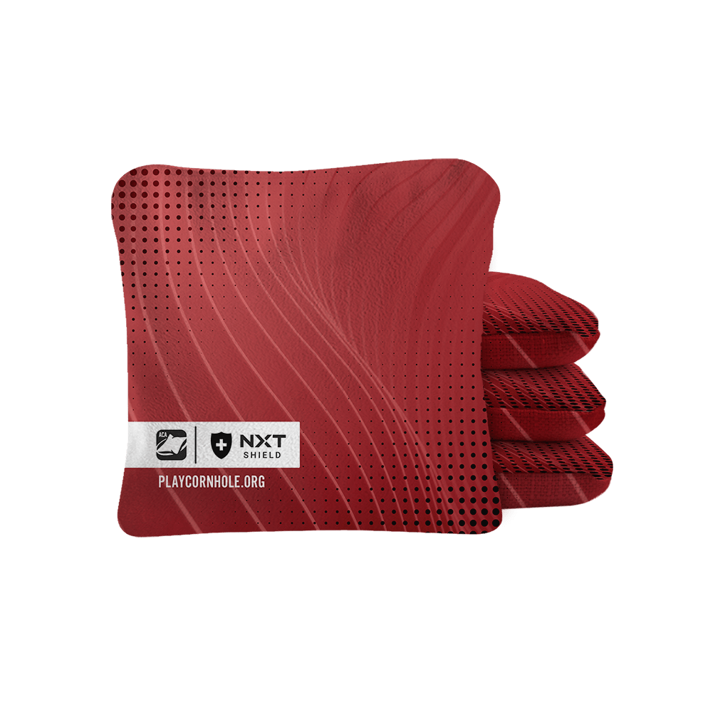 Red NXT Shield Cornhole Bags, - American Cornhole Association