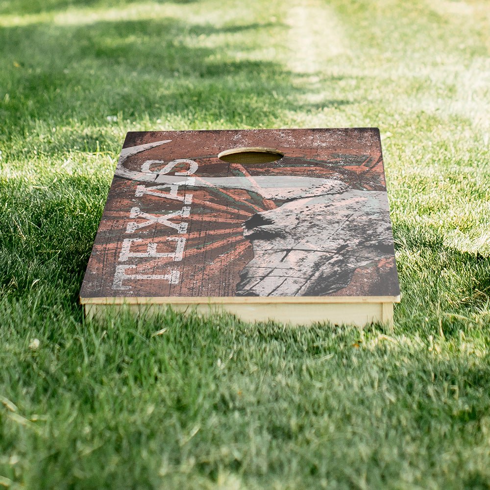 Red Texas Longhorn Star Cornhole Boards - ACA - 000184 | American Cornhole Association