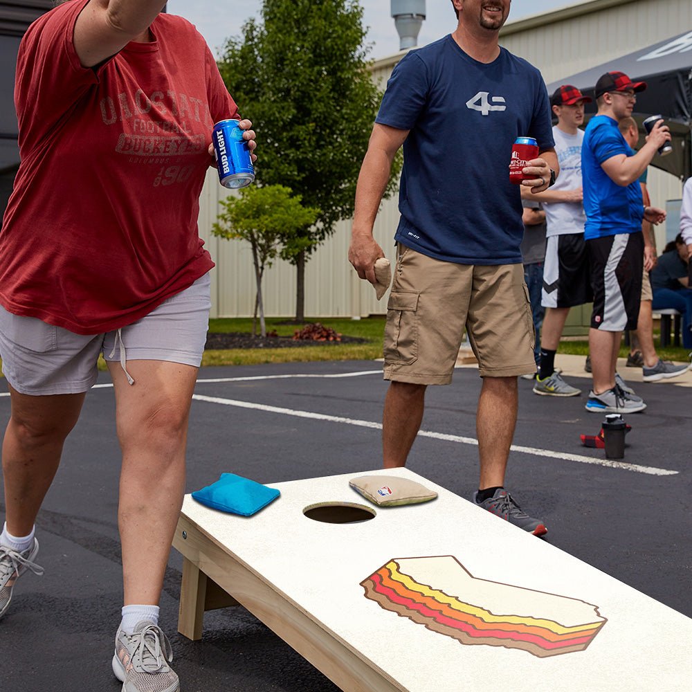 Retro California Star Cornhole Boards - ACA - 000360 | American Cornhole Association