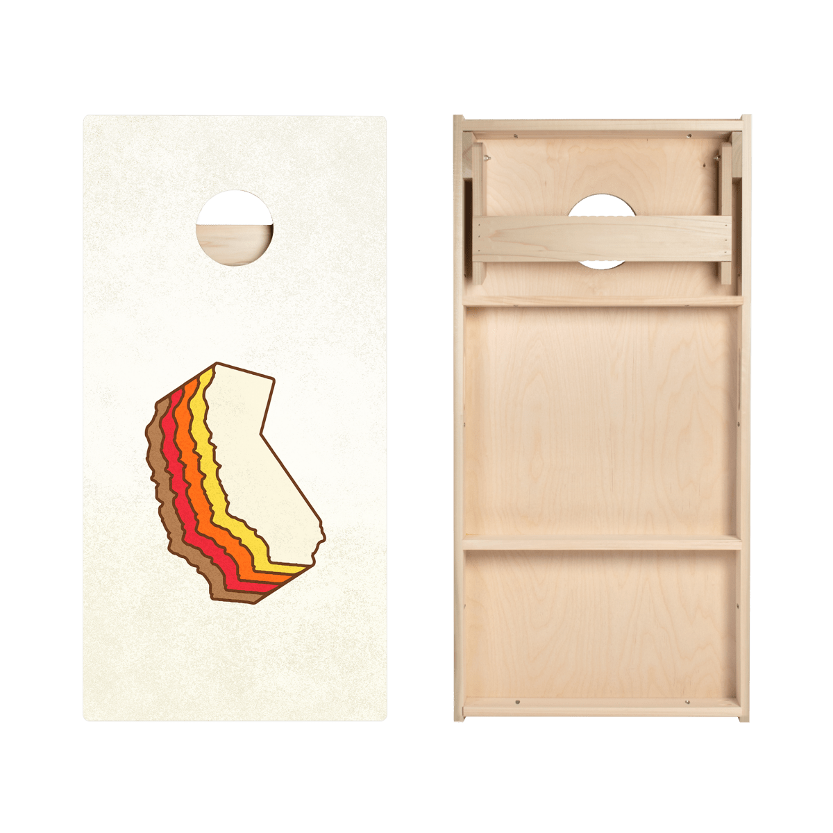 Retro California Star Cornhole Boards - ACA - 000360 | American Cornhole Association